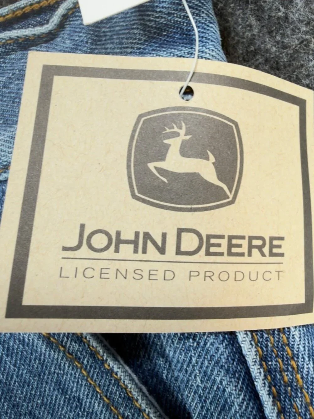 VTG John Deere Carpenter Shorts Boys 12 Denim Utility Workwear Jorts NOS NWT